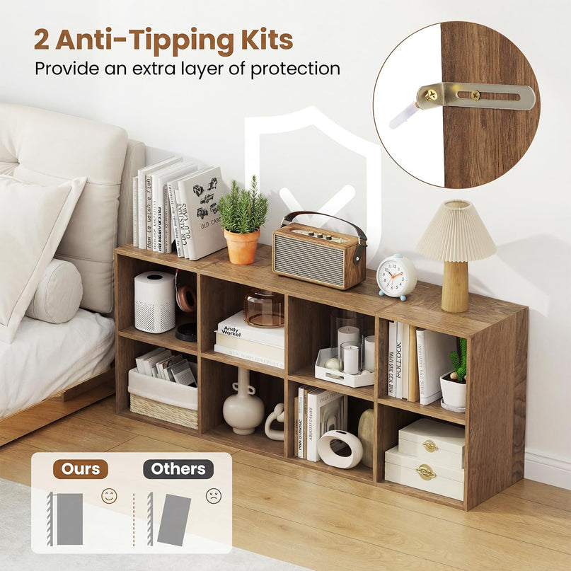 Giantex 8-Cube Bookcase with Anti-Tipping Kits