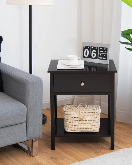 Multifunctional Bedside Sofa Side Table, Accent Home Furniture w/Stable Frame