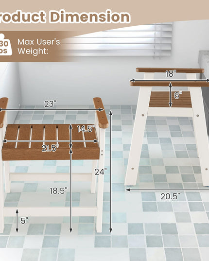 Giantex Shower Bench with Arms
