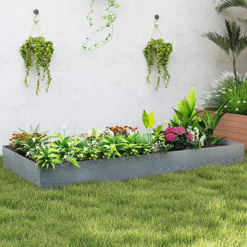 Giantex 6 Pack Galvanized Steel Landscape Edging No Dig Hammer-in Strips with Gloves