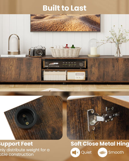 Meuble TV Giantex pour téléviseur de 55 à 70 pouces pour salon ou chambre à coucher
