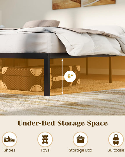 Giantex 12 Inch Metal Platform Bed Frame with Steel Slats Support