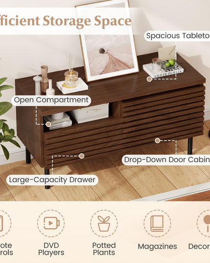 Meuble TV Giantex moderne de style Mid-Century pour téléviseur 40 pouces pour chambre à coucher