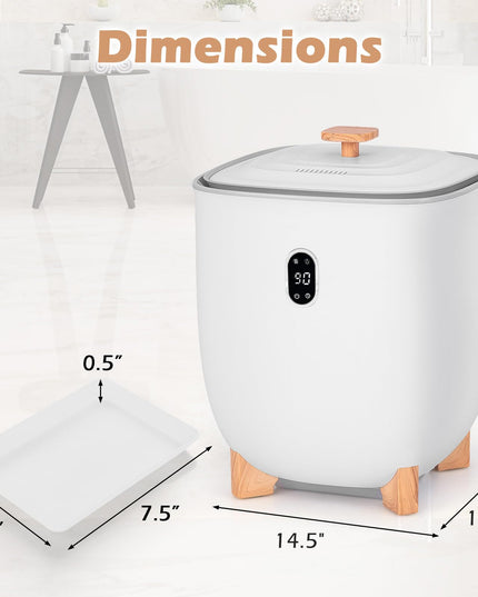 Giantex Upgraded Towel Warmer Bucket - 20L Hot Towel Bucket with PTC Air Heater for Rapid & Even Heating