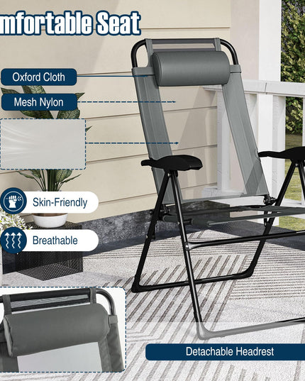 Giantex Folding Patio Chairs Set