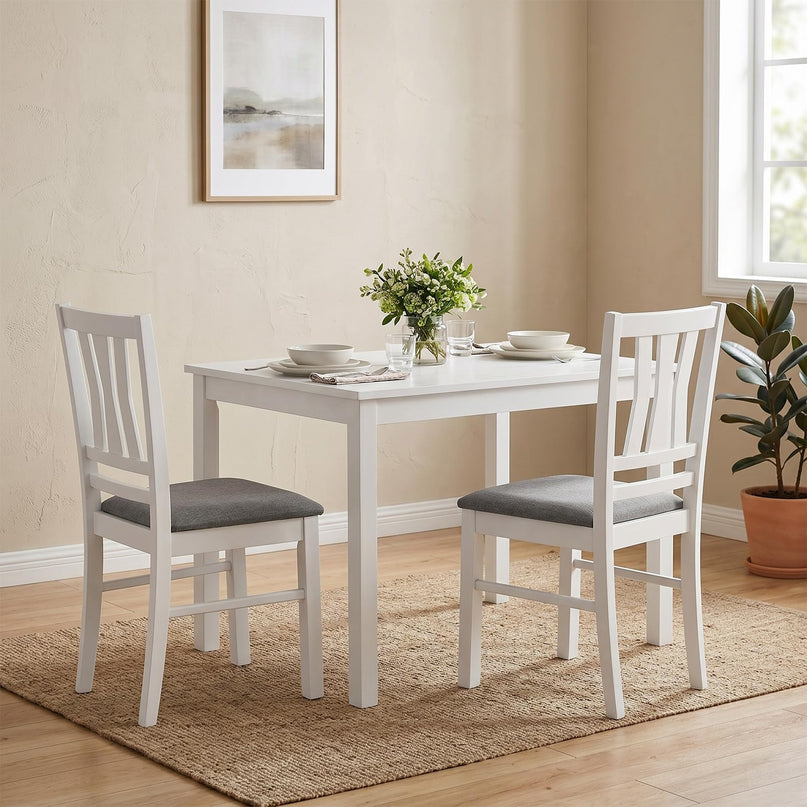 Giantex Wood Dining Chairs Set of 2/4 with Slat Back (2/4)