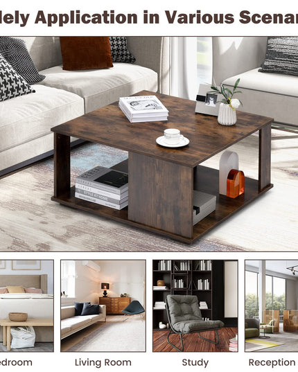 Giantex 32” Square Coffee Table