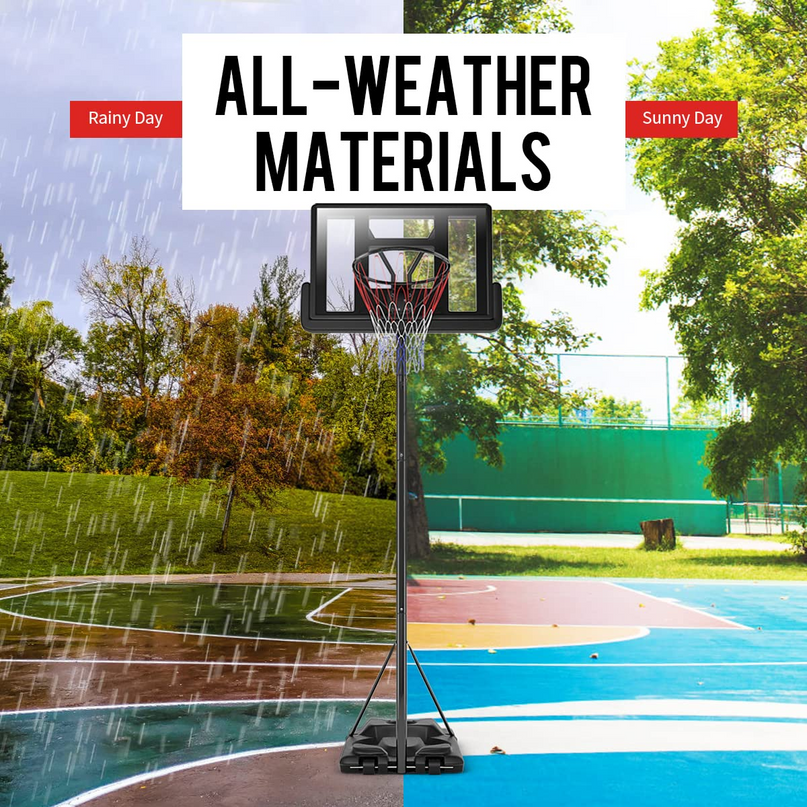 Height Adjustable 8.5-10 Ft Outdoor Indoor Basketball Stand for Kids Youth