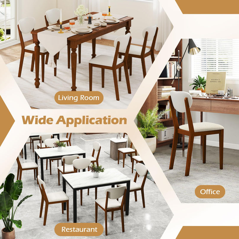 Giantex Sherpa Dining Chairs Set of 4