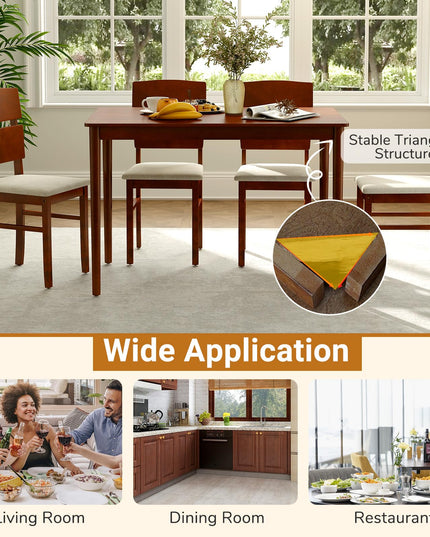 Giantex 5-Piece Dining Table Set for 4
