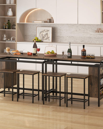 Giantex 3-Piece Dining Table Set - Counter Height Dining Table Set with 2 Bar Stools