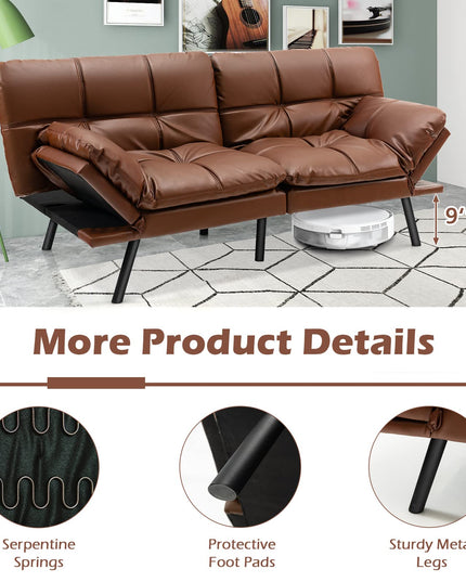 Convertible Memory Foam Futon Couch Sleeper - Giantex