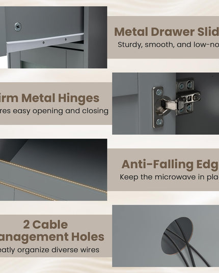 Giantex Kitchen Island with Storage, Kitchen Cart with Wheels