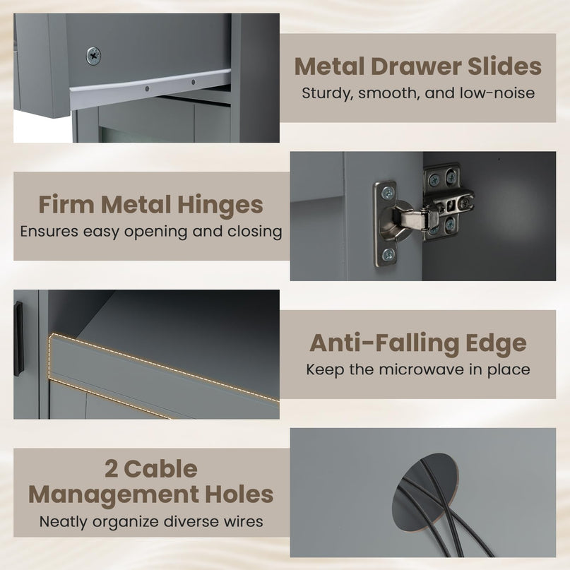 Giantex Kitchen Island with Storage, Kitchen Cart with Wheels