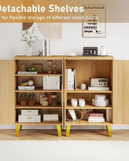 Giantex Sideboard Buffet Cabinet with Double Doors & Removable Shelves