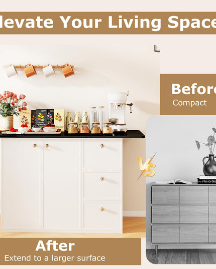 Giantex Universal Wood Table Top 55 x 28 inch Solid One-Piece Desk top