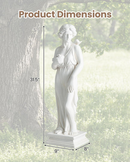 Giantex 31.5" Greek Goddess Statue with Bird