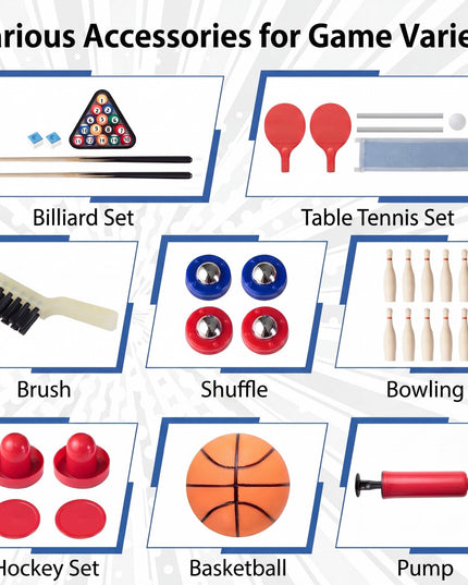 Table de jeux multiples 6-en-1 Giantex