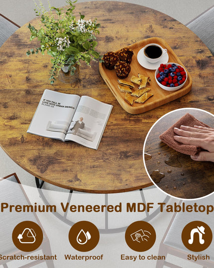 Giantex 47" Farmhouse Kitchen Table with Sturdy Metal Frame