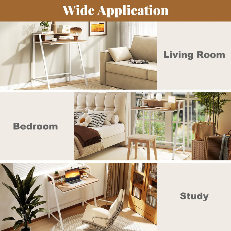 Giantex Small Computer Desk 31.5" Compact Home Office Desk