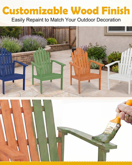 Giantex Stackable Adirondack Chair for Garden & Lawn