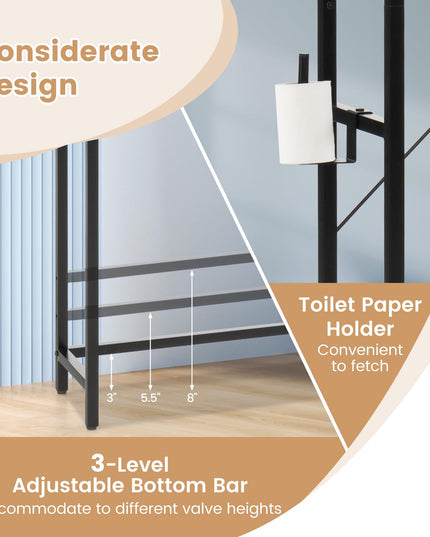 Giantex Over-The-Toilet Storage Cabinet, Freestanding 4-Tier Bathroom Organizer Rack