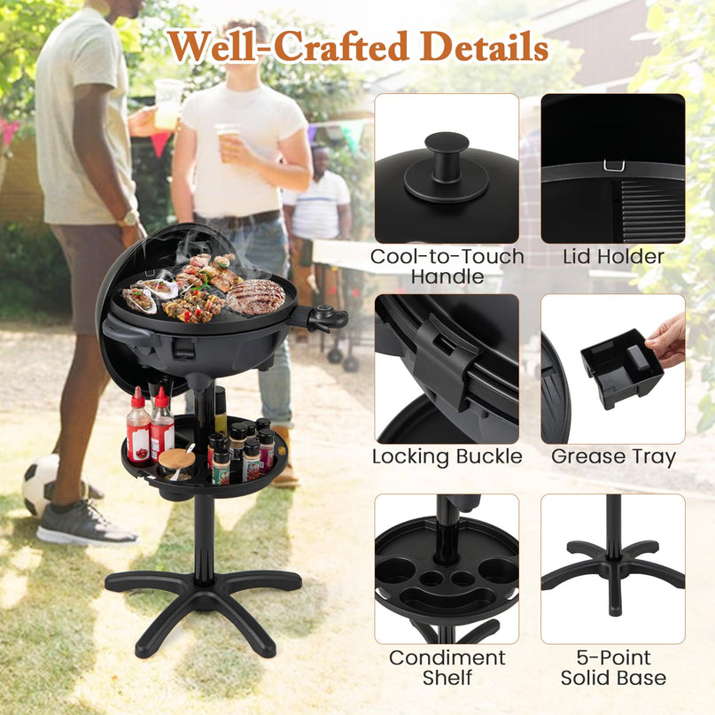 Giantex Electric Grill Outdoor, 1200W Electric BBQ Grills