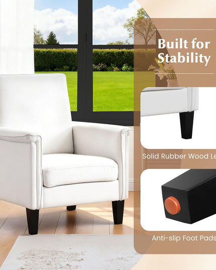 Giantex Modern Accent Chair Upholstered Armchair