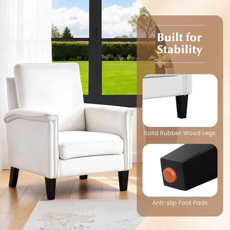 Giantex Modern Accent Chair Upholstered Armchair