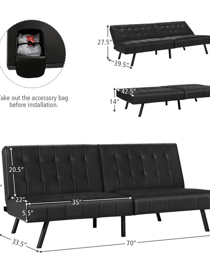 Giantex Convertible Sofa Bed, Futon Sleeper Couch