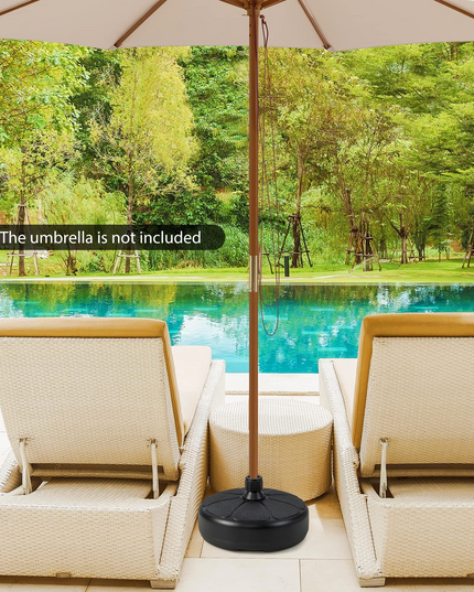 Giantex Fillable Umbrella Base, Water and Sand Filled Umbrella Stand, Fits 1.5" Patio Umbrella Pole