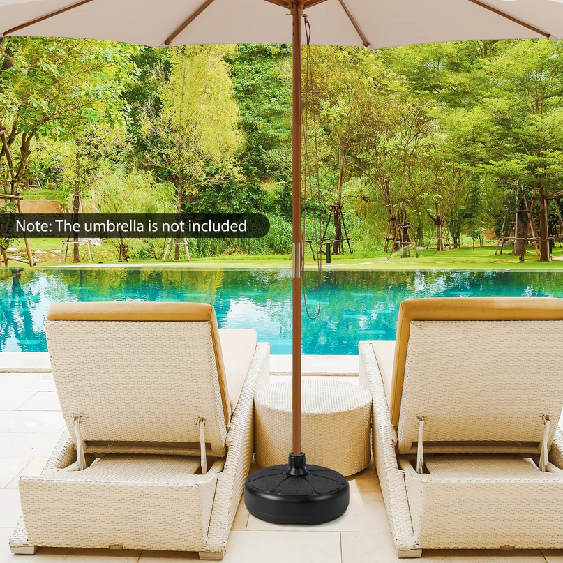 Giantex Fillable Umbrella Base, Water and Sand Filled Umbrella Stand, Fits 1.5" Patio Umbrella Pole