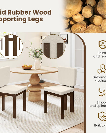 Giantex Wooden Dining Chairs Set for Home Office Living Room