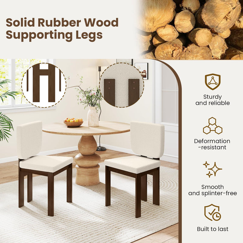Giantex Wooden Dining Chairs Set for Home Office Living Room