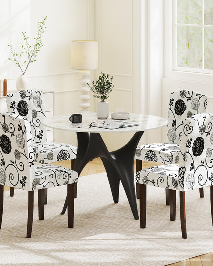 Giantex Tufted Dining Chairs Set of 2/4 Upholstered Kitchen Chair（18" x 22.5" x 37"）