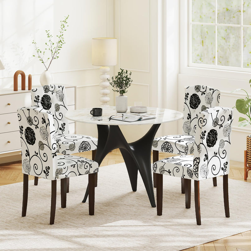 Giantex Tufted Dining Chairs Set of 2/4 Upholstered Kitchen Chair（18" x 22.5" x 37"）