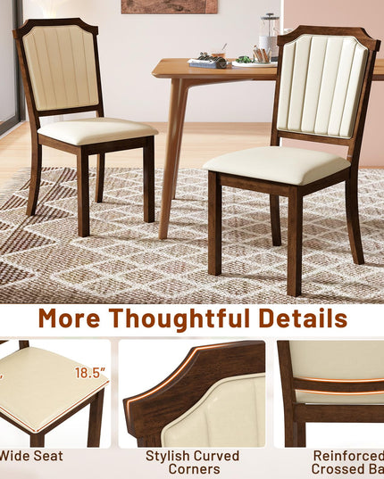 Giantex Upholstered Dining Chairs Set for Living Dining Room