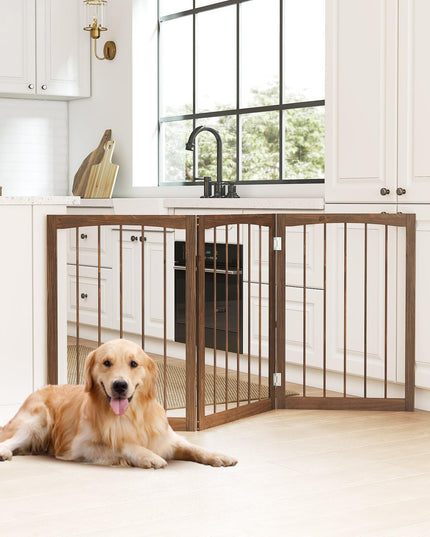 Giantex Freestanding Foldable Dog Gate Indoor 159cm W x 76cm H Extra Wide