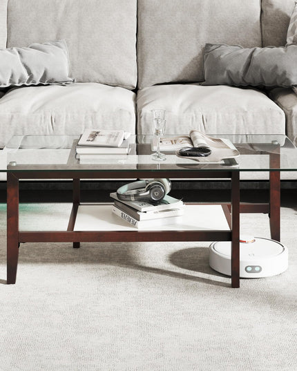 Giantex 42 Inch Glass Coffee Table