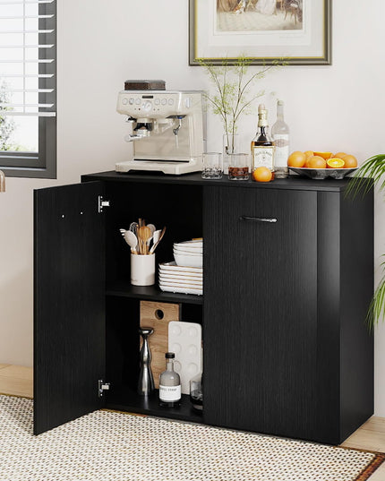 Buffet Giantex 38" avec 2 Portes et 4 Étagères Cubiques
