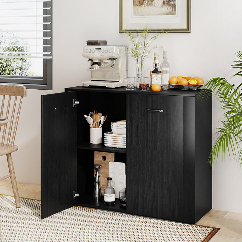 Buffet Giantex 38" avec 2 Portes et 4 Étagères Cubiques