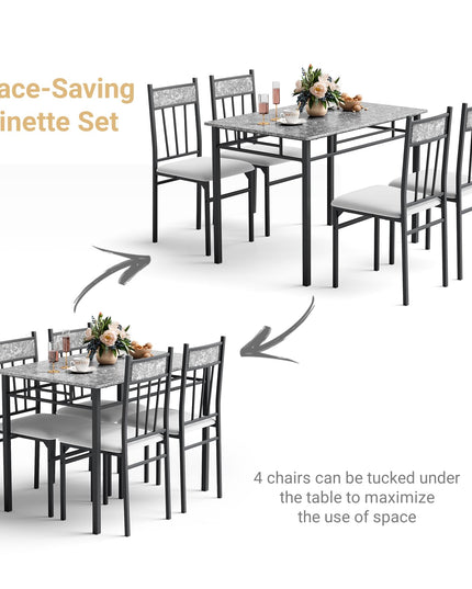 Giantex 5 Pieces Dining Table Set