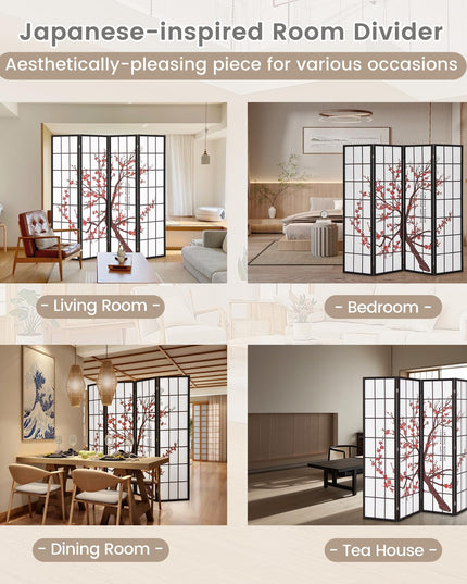 Giantex Room Divider, 4 Panel 6 Ft Room Dividers and Folding Privacy Screens