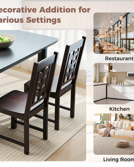 Giantex Wooden Dining Chairs Set of 2/4