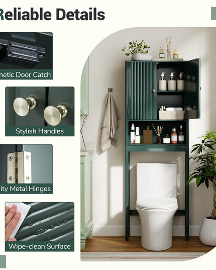 Giantex Meuble de rangement de salle de bain au-dessus des toilettes