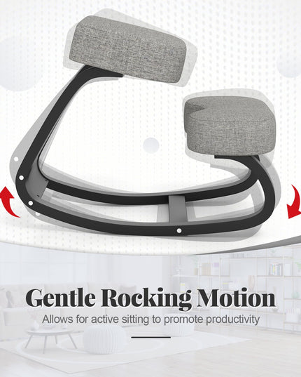 Giantex Ergonomic Kneeling Chair, Rocking Posture Chair with Padded Cushion