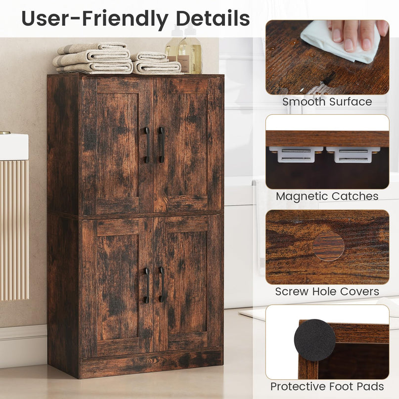 Giantex Bathroom Cabinet 43.5” Storage Cabinet