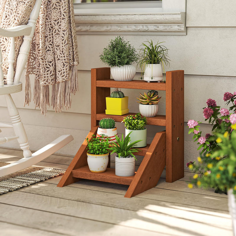 Giantex 4 Tier Small Tabletop Ladder Shelf for Succulents