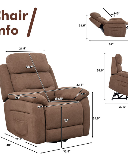 Giantex Power Lift Recliner Chairs for Elderly