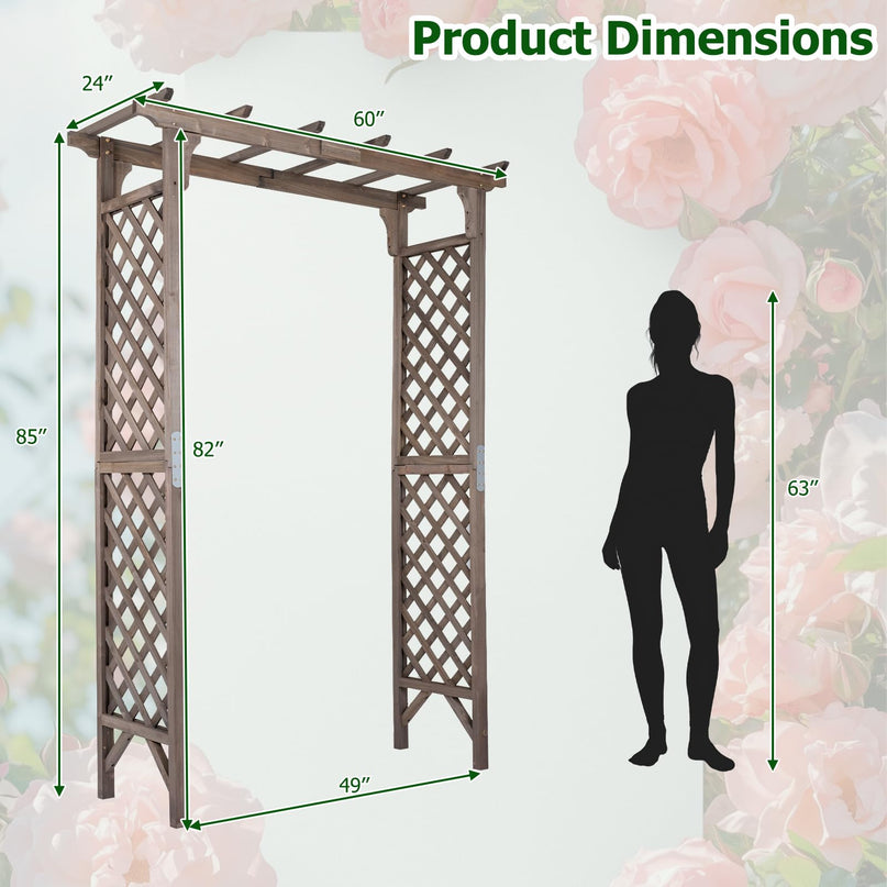Giantex 216cm Garden Arch Trellis